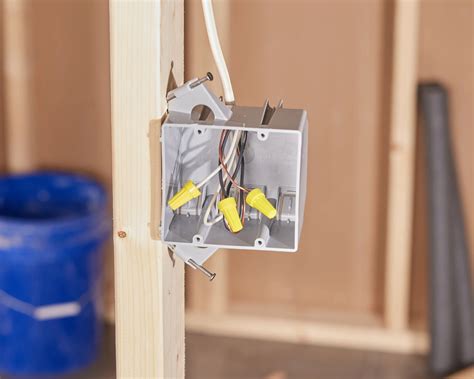 attaching an octogon electric box on a wall stud|electrical box to stud insert.